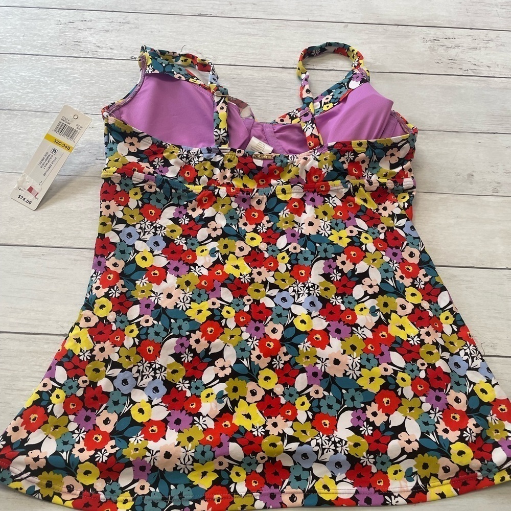 Anne Cole Women's Ditsy Floral-Print Underwire Tankini Top Swimsuit Size 32C/34B - Picture 7 of 11